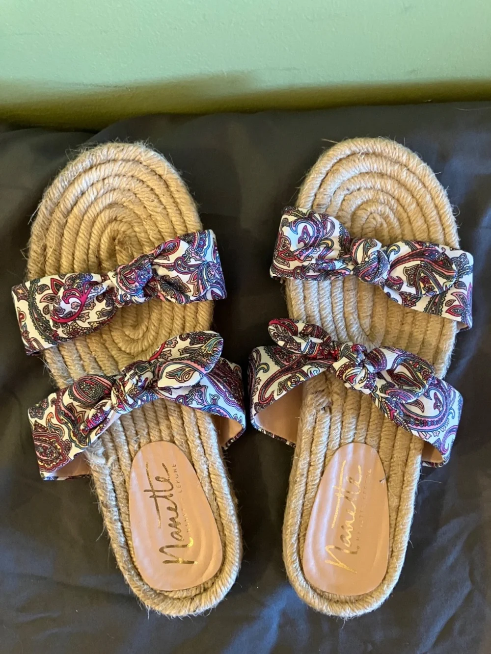 Nanette Lepore Lily Bow Espadrille Sandals (US WOMENS 8)